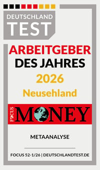 Siegel „Deutschlandtest Arbeitgeber des Jahres 2026" für Neusehland von Focus Money
