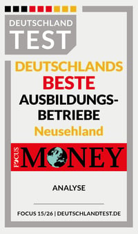 Siegel „Deutschlandtest Beste Ausbildungsbetriebe 2026" für Neusehland von Focus Money